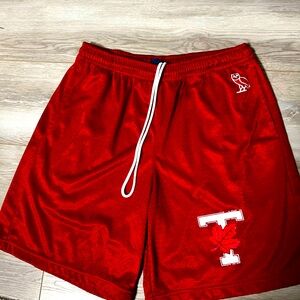 OVO red basketball shorts medium